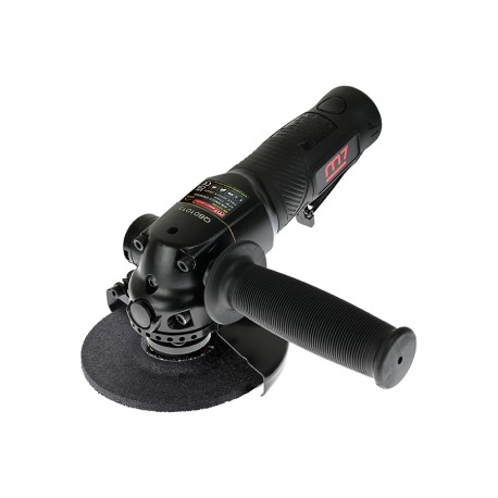 Meuleuse d’angle pneumatique ⌀125 mm – Régulateur à levier, échappement orientable, poignée ambidextre, moteur 1.3 cv