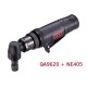 Tête de meuleuse d’angle 3 & 6 mm – 14000 tr/min – 0.5 HP, poignée NE405 & meules non incluses, 208 mm
