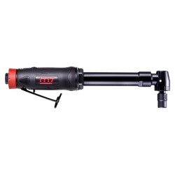 Meuleuse d’angle longue 6 mm – 14500 tr/min – tête rallongée 15 cm, gâchette sécurité, échappement 360°, 0.95 kg