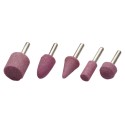 Lot de meules sur tige 6 mm – W220, W187, A22, A12, A5 – pour ébavurage, finition, affûtage sur meuleuses droites