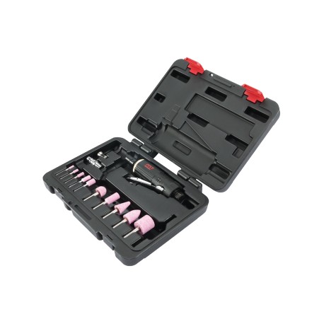 Coffret meuleuse droite 20000 tr/min – 1/4" – avec 15 accessoires – compact, léger (1.3 kg), modèles QA211A / SY251MD