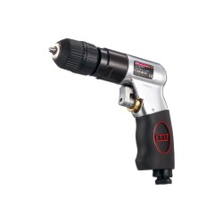 Perceuse pneumatique – mandrin auto-serrant 10 mm – 2200 tr/min – poignée anti-chaleur – échappement arrière