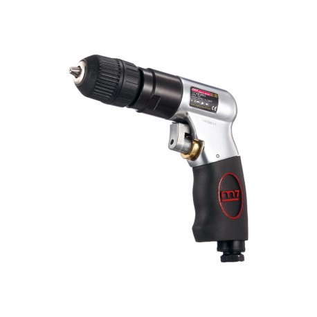 Perceuse pneumatique – mandrin auto-serrant 10 mm – 2200 tr/min – poignée anti-chaleur – échappement arrière