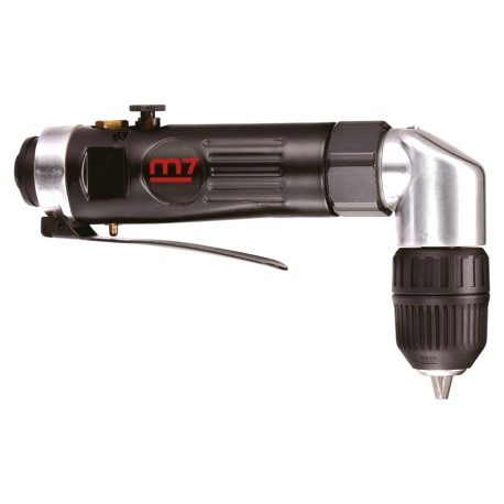 Perceuse d’angle pneumatique 10 mm – mandrin auto-serrant – tête 90° – bouton inverseur – compacte et silencieuse