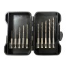 Coffret de forets HSS – 10 pièces de 1,5 à 5,5 mm – perçage rapide et précis – livré en boîte plastique compacte