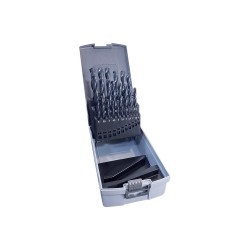 Coffret forets mécaniciens HSS-R 25 pièces Ø1 à Ø13 mm – haute résistance – perçage métaux, plastiques et alliages