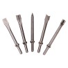 Jeu de 5 burins pour burineur pneumatique – emmanchement rond Ø10 mm – compatibilité SC4101 à SC4105