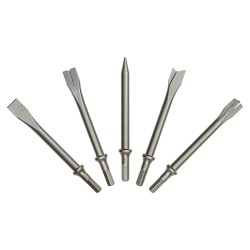 Jeu de 5 burins pour burineur pneumatique – emmanchement hexagonal Ø10.2 mm – modèles SC4201 à SC4205 inclus
