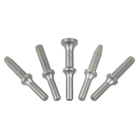 Jeu de 5 burins pour rivets – emmanchement rond Ø10 mm – acier chrome-molybdène – finition sablée – SC9403R à SC9432R