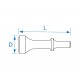 Burin pour biellette de direction – emmanchement rond Ø10 mm – chrome-molybdène – compatible douilles à chocs 1/2" – 110 mm