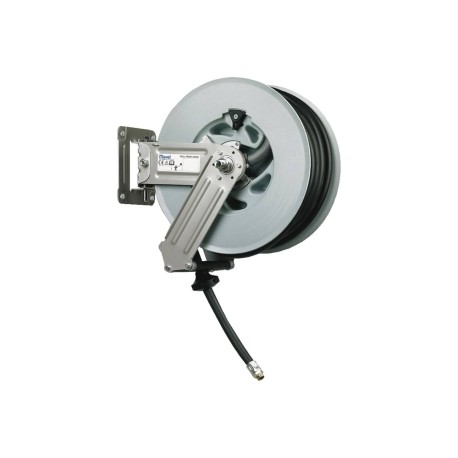 Enrouleur de tuyau haute pression 20 m – 200 bar – fixation murale/plafond/sol – retour auto – 150°C