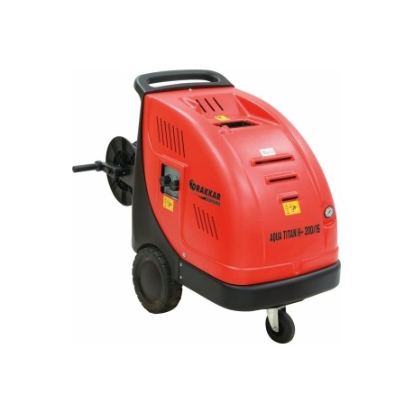 Nettoyeur HP eau chaude 380V – 15 l/min – 200 bar – enrouleur 20 m – lance turbo – usage intensif – LIVRAISON GRATUITE