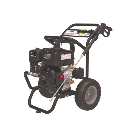 Nettoyeur HP thermique 290 bar 14,4 l/min – Moteur OHV 4T, pompe pro triplex, flexible 15m, 5 buses, réservoir 7L