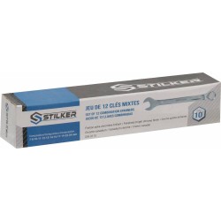 Jeu de 12 clés mixtes 7, 8, 10, 11, 12, 13, 14, 16, 17, 19, 22, 24mm stilker 68637