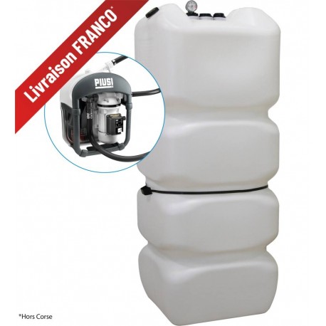 Cuve de stockage AdBlue® 1000L PEHD simple paroi avec pompe Piusi 230V, pistolet manuel et jauge intégrée - LIVRAISON OFFERTE