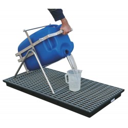 Chevalet inox pour bidon 60L – Support robuste avec poignée intégrée– Usage atelier ou industrie - LIVRAISON GRATUITE