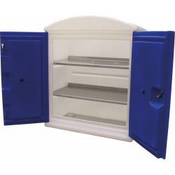 Armoire de rétention PEHD 100% avec 2 étagères inox – 47L – pour produits corrosifs –LIVRAISON GRATUITE