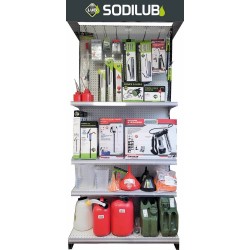 Implantation transfert graisse, huile, essence – station mobile 1m avec pompes, pistolets, seringues, jerrican LIVRAISON OFFERTE