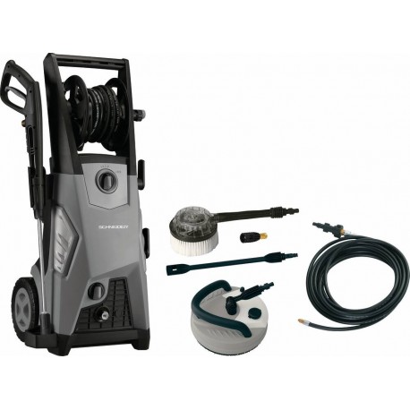 Nettoyeur HP 230V 150 bar 7,2 l/min Total Stop – Moteur induction, kit complet avec flexible tressé 8m et enrouleur