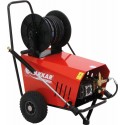 Nettoyeur HP 380V 230 bar 14 l/min – Moteur 7,5CV, enrouleur 20m, lance turbo, pompe radiale pro, usage intensif 5 à 7h/jour