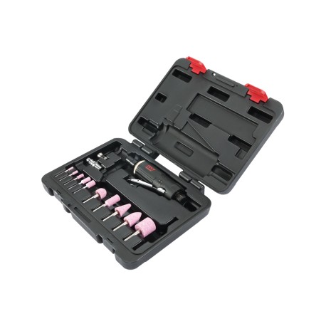 Coffret meuleuse droite 20000 tr/min – 1/4" – avec 15 accessoires – compact, léger (1.3 kg), modèles QA211A / SY251MD