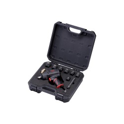 Coffret douilles à chocs 1/2" métriques avec accessoires – 11 pièces – 13 à 27 mm – 1627 Nm – coffret ABS + mousse EVA