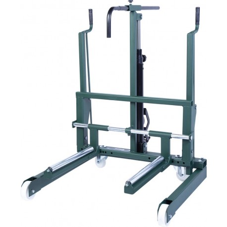 Chariot 2 rouleaux pour roues camions et bus – Commande à pédale, bras ajustables, roues Ø 260 à 1320mm, capacité 500kg