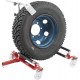 Chariot hydraulique mobile pour roues poids lourds – capacité 200kg, centrage rapide, pneus jusqu’à 350mm de largeur