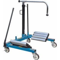 Porte-roues hydraulique mobile pour tracteurs – Capacité 1,2T, rouleaux intégrés, roues Ø1 à 2m, largeur max 500mm