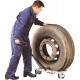 Chariot porte-roue 2 rouleaux pour camions et bus – capacité 250kg, compatible jusqu’à 445/65 R22.5, 3 positions