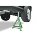 Chandelle à goupille en acier 3 tonnes avec 5 positions de réglage – Hauteur réglable de 346 à 510 mm – Structure robuste