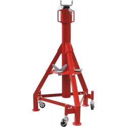 Chandelle à goupille 12 tonnes sur roues – Hauteur réglable de 1295 à 1905 mm – Base large 711 mm pour véhicules lourds