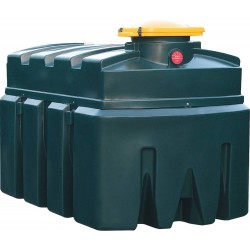 Cuve 2500 L double paroi PEHD pour huile usée – avec jauge horloge, détecteur de fuite, collecteur 20 L - LIVRAISON GRATUITE