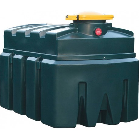 Cuve 2500 L double paroi PEHD pour huile usée – avec jauge horloge, détecteur de fuite, collecteur 20 L - LIVRAISON GRATUITE