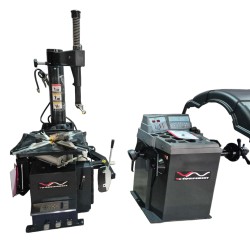 Pack Démonte Pneu Semi-Automatique 26" + Équilibreuse 24” – Pro, 220V, Accessoires Inclus, Garantie 2 Ans - VNEQUIPEMENT