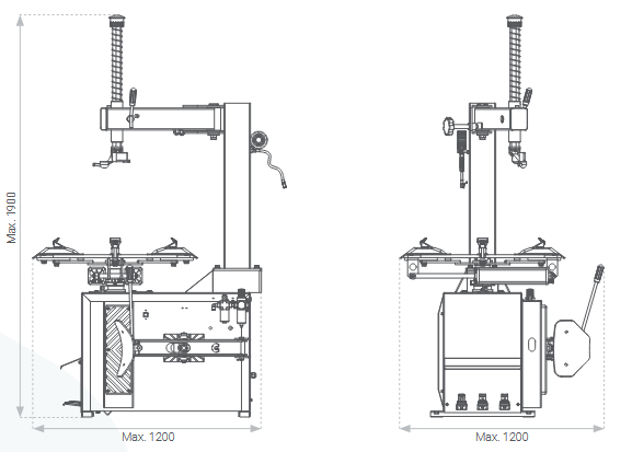 Dimension demonte pneu 21"
